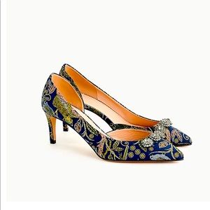 Stunning Navy Green Leopard Heels 🎉NWOT🎉